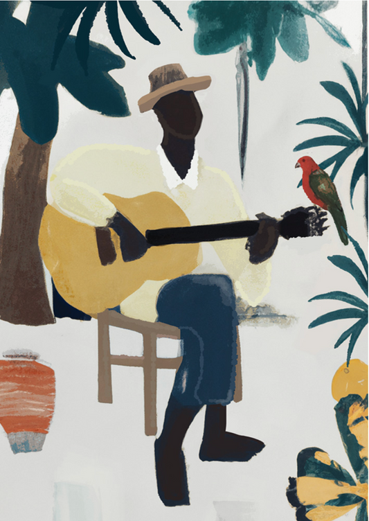 Cuban Yellow Guitar