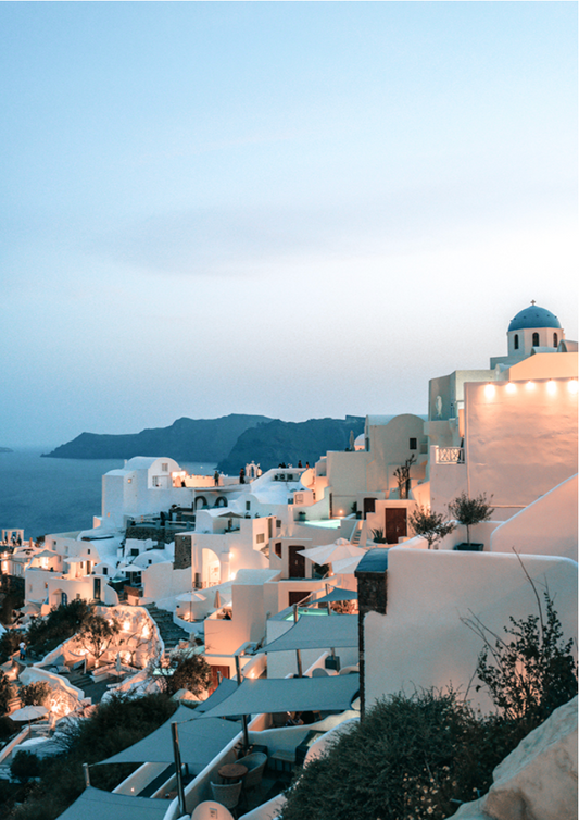 Oia At Dusk