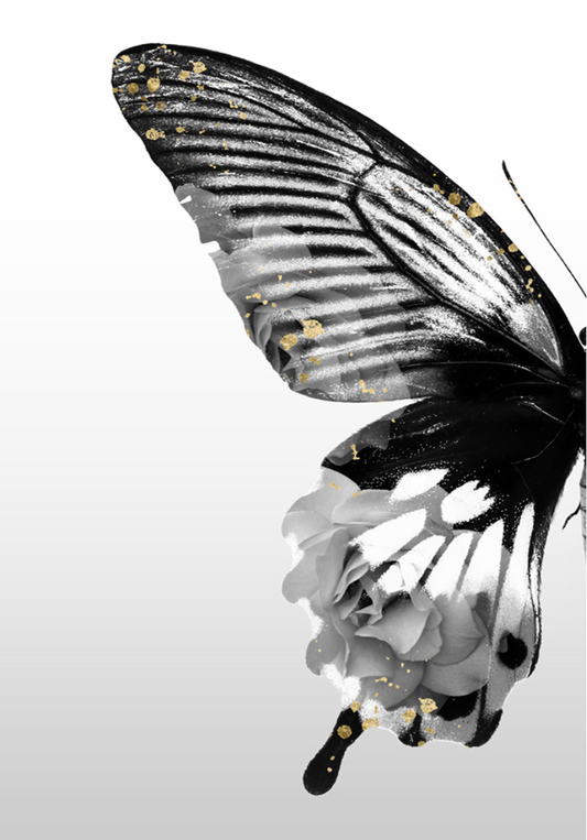 Butterfly Floral Left
