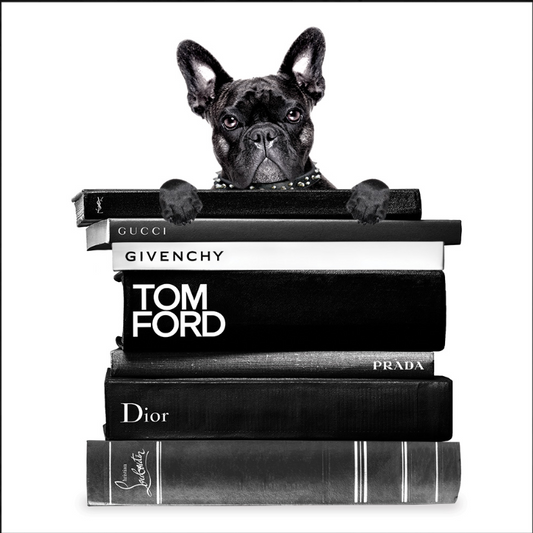 Book Stack French Bulldog